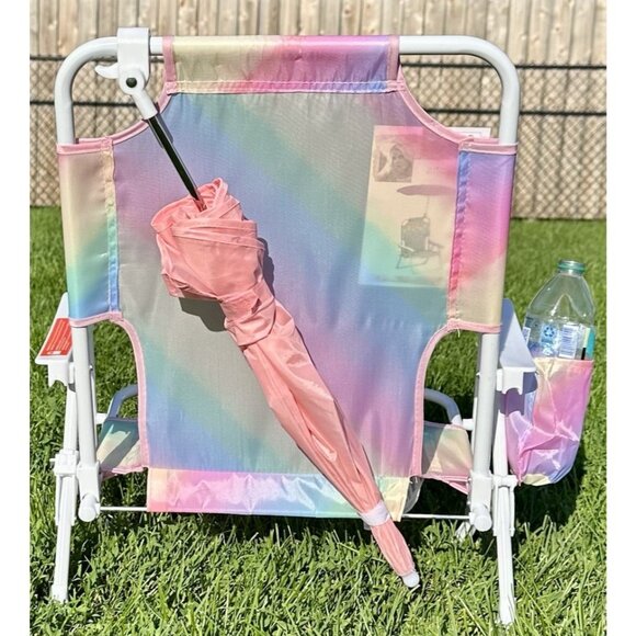 JESSICA SIMPSON Beach Chair 3-6 Years Hombre Rainbow Foldable Umbrella Cup - Picture 5 of 7